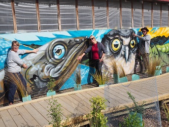 Nature Shed 1 eel ruru and puriri mural Copy